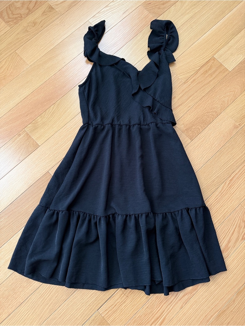 Show Me Your Mumu black ruffle tiered mini dress